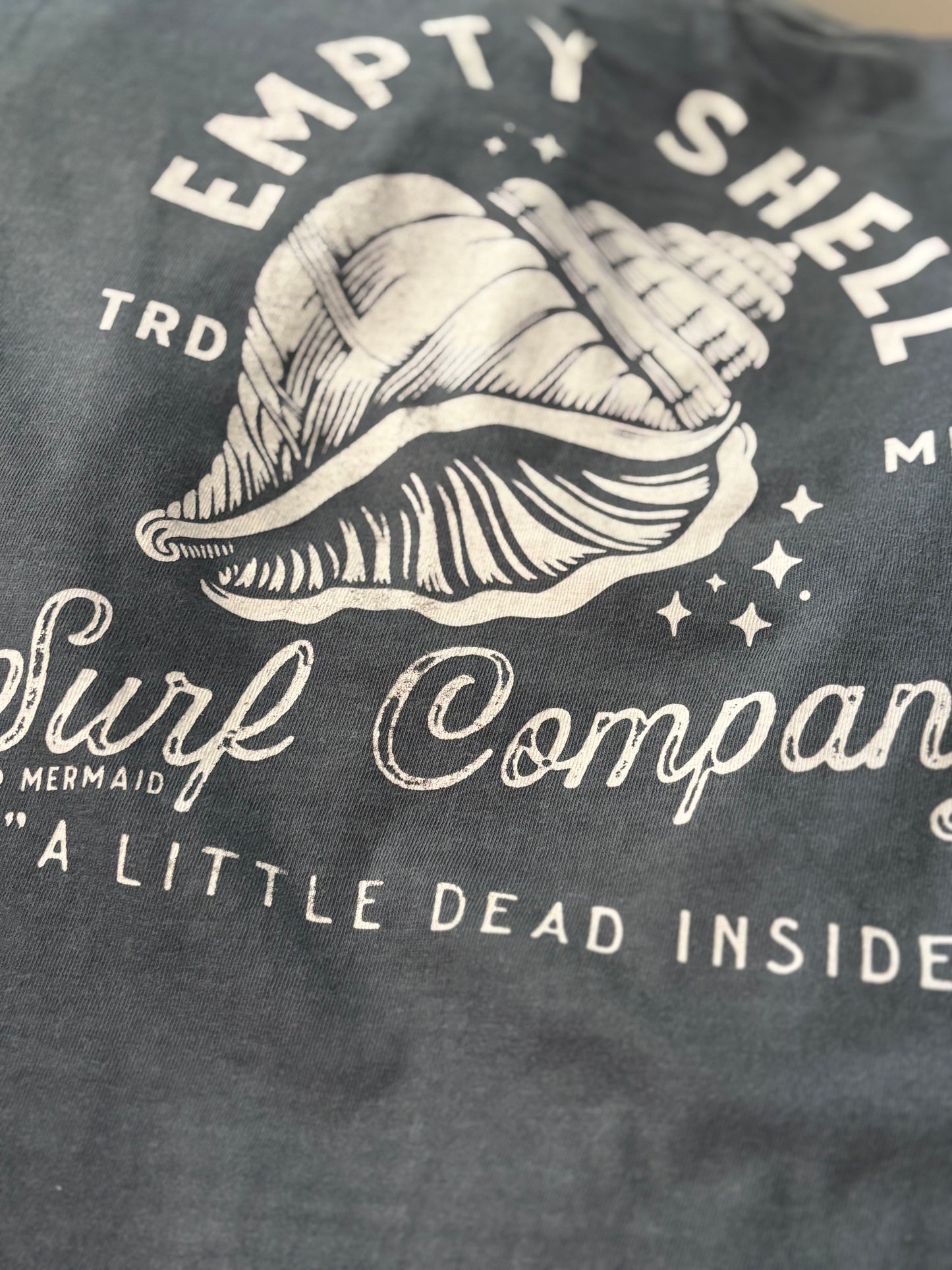 Empty Shell Surf Company A Little Dead Inside Tee, Comfort Colors, Hand Screen Printed