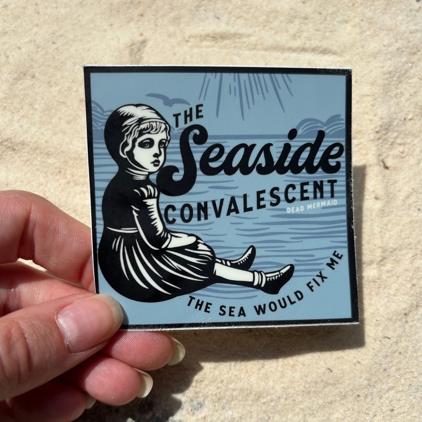 The Seaside Convalescent Haunted Victorian Child Vinyl Sticker