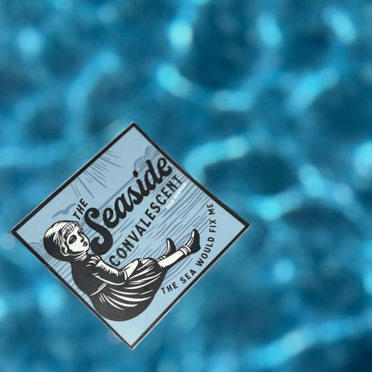 The Seaside Convalescent Haunted Victorian Child Vinyl Sticker