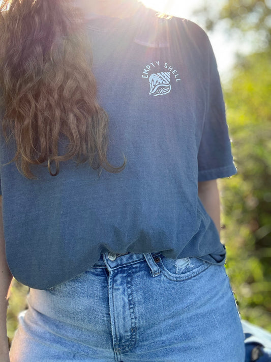 Empty Shell Surf Company A Little Dead Inside Tee, Comfort Colors, Hand Screen Printed