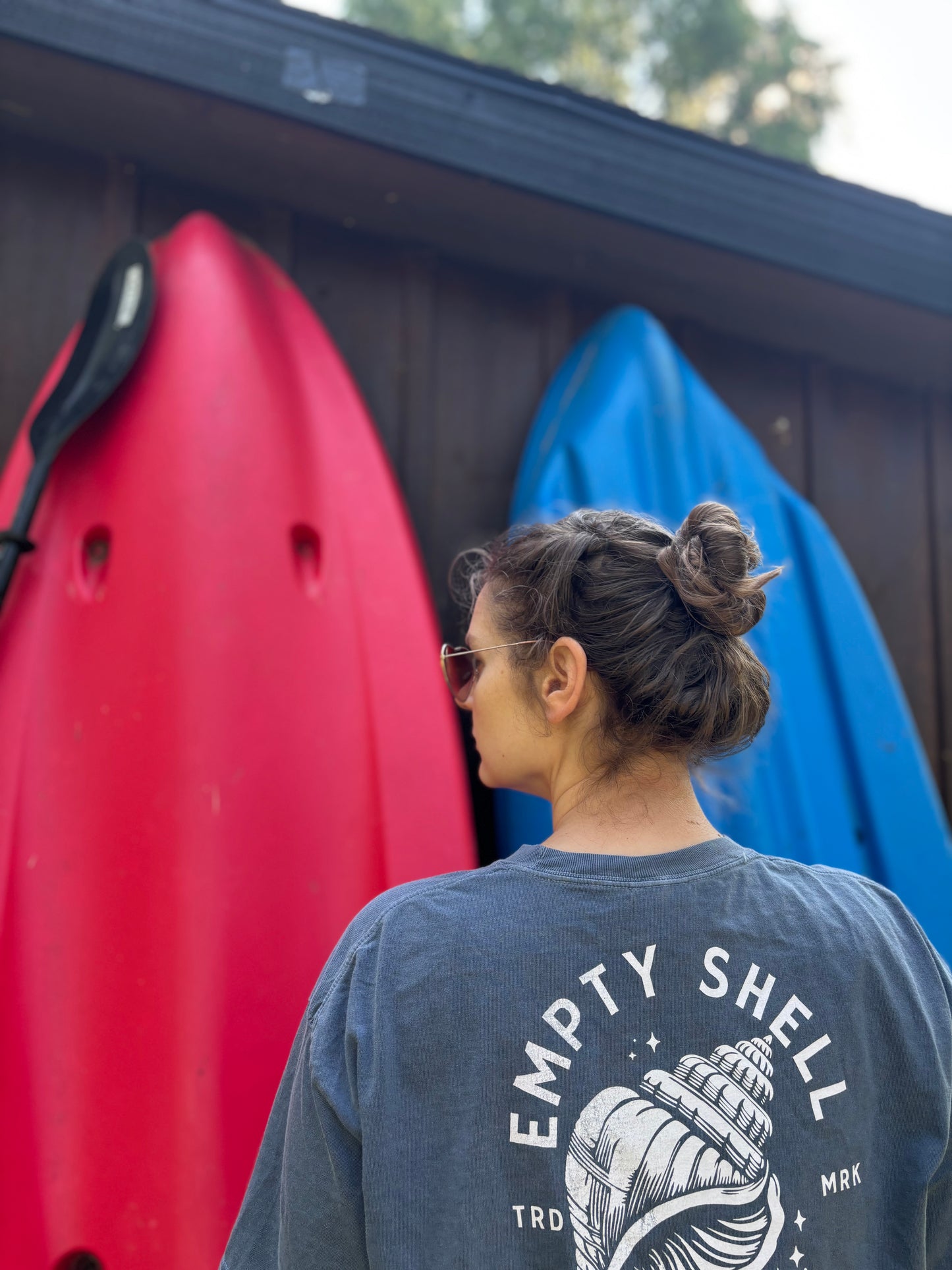 Empty Shell Surf Company A Little Dead Inside Tee, Comfort Colors, Hand Screen Printed