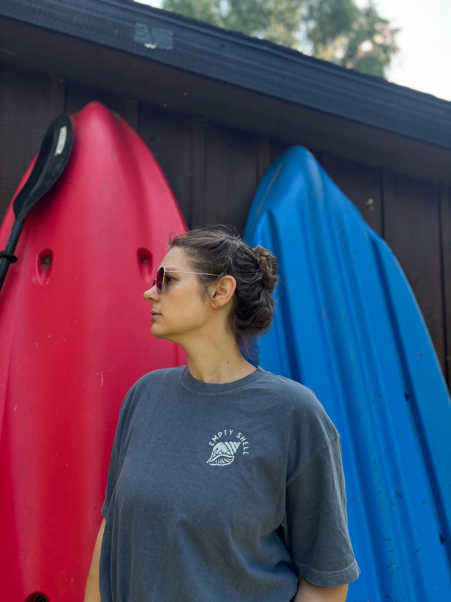 Empty Shell Surf Company A Little Dead Inside Tee, Comfort Colors, Hand Screen Printed