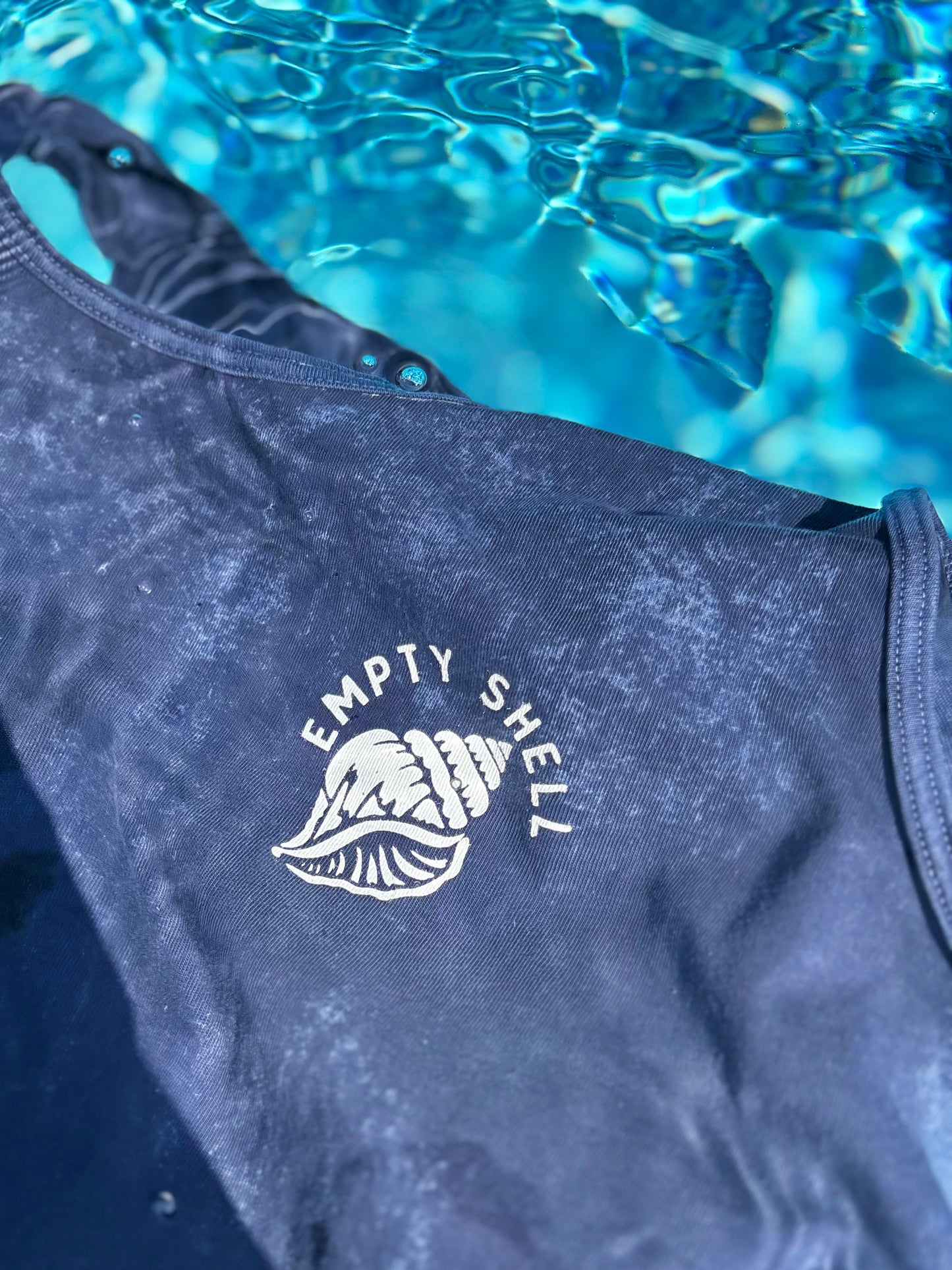Empty Shell Logo Tank, Comfort Colors, Hand Screen Printed