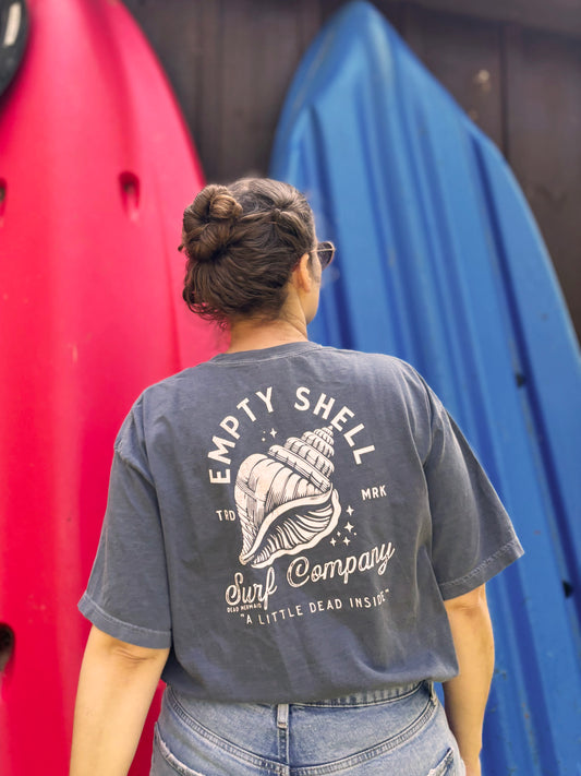 Empty Shell Surf Company A Little Dead Inside Tee, Comfort Colors, Hand Screen Printed